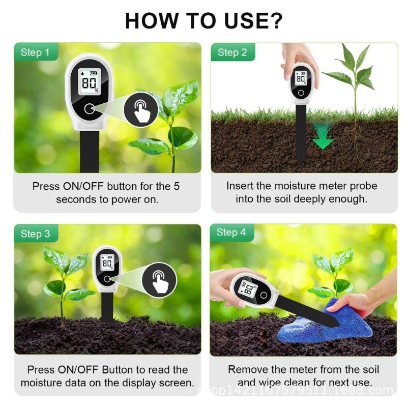 Portable Soil Moisture Meter Soil Moisture Tester Easy To Read Soil Moisture Gauges for Accurate Measurement Plant Health