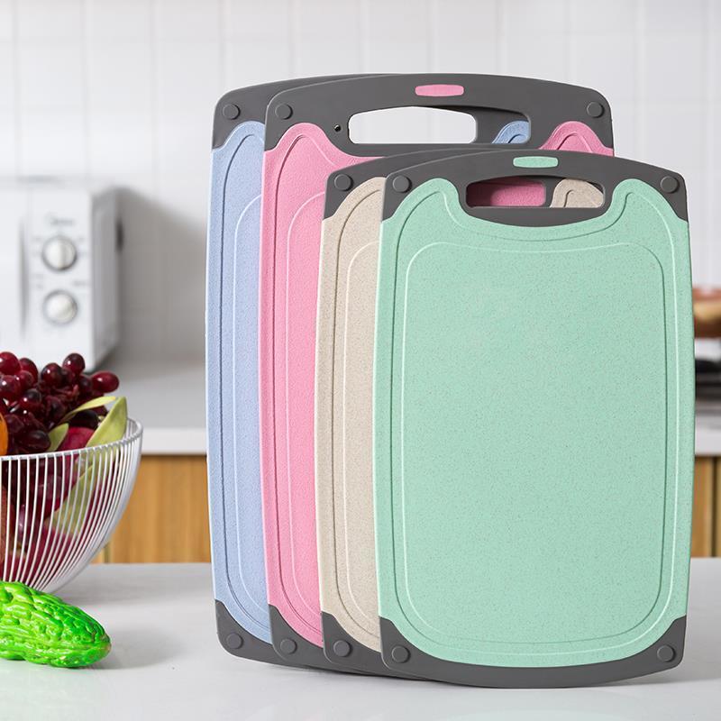 Dual-Sided Wheat Straw Cutting Board: Multifunctional, Easy-to-Clean Kitchen Essential Special Offer Beige