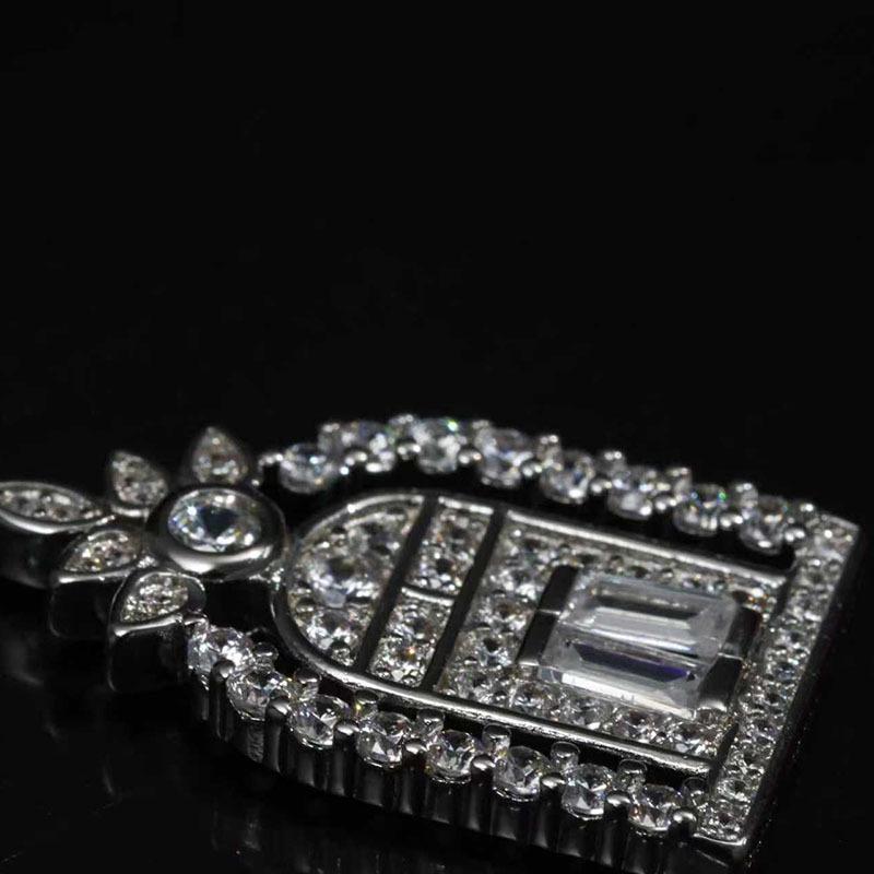 H.W Gate of Happiness White Gold Birdcage Diamond Clavicle Necklace for Women
