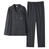 Pajamas Men'S Spring And Autumn Cotton Long Sleeve Men'S Autumn Cotton Cardigan Large Size Loungewear Set