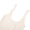 Calvin Klein Solid Color Fashion Simple Embroidered Ribbed Knit Top Women Tops Milk-White J223612