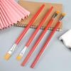 Red Handle Nylon Bristle Brush for Oil, Watercolor, and Acrylic Painting