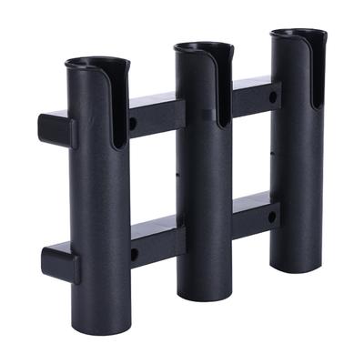 Wall Mounted Fishing Rod Holder Bracket 3 Rods Tube Plastic Boat Fishing Rod Racks Black Fishing Rod Holder
