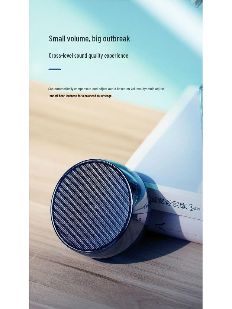 BS01 Portable Bluetooth Car Subwoofer: 3D Surround Sound, High-Quality Outdoor Speaker with Large Volume.