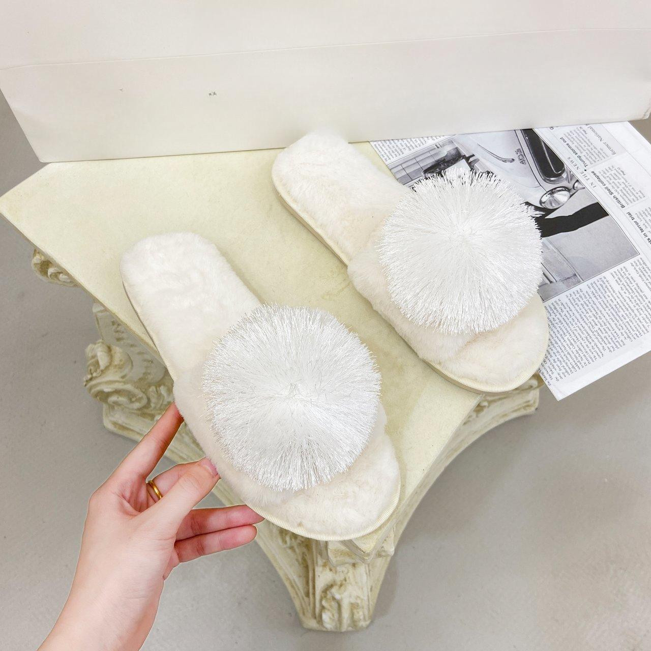 Модные зимние женские домашние повседневные тапочки женские шлепанцы пушистые туфли — фото 6
