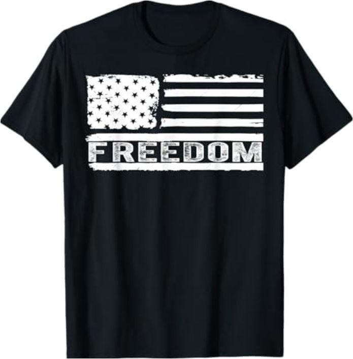 Freedom Vintage America Flag T-Shirt Unisex T-Shirt S