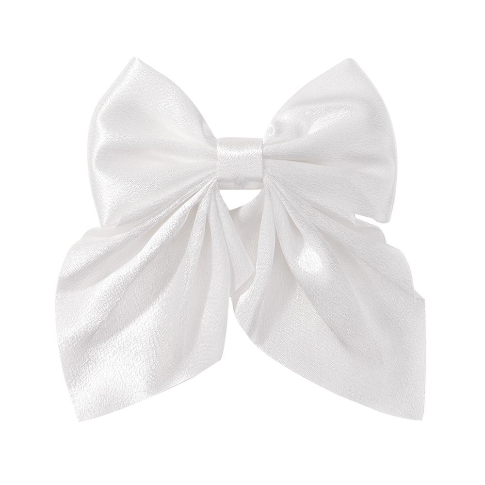 

Элегантная заколка для волос с бантом и лентой, модная простая однотонная атласная пружинная заколка для волос, заколка для волос в стиле ретро, ​​повязка на голову с зажимами, аксессуары для волос для девочек