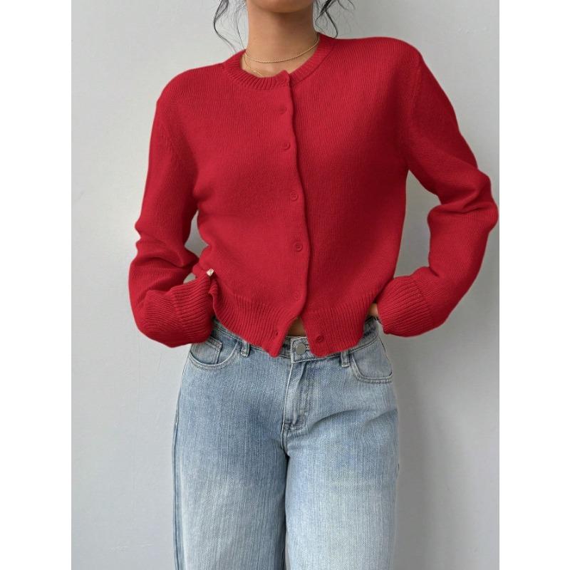 Women S Short Loose Solid Knit Cardigan Casual Sweater Coat