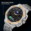 Zestaw Luksusowej Modyfikacji Do Samsung Watch 8 40mm 44mm Metalowa Koperta+Gumowy Pasek Do Watch 8 Classic 46mm Zestaw do Przeróbki Akcesoria