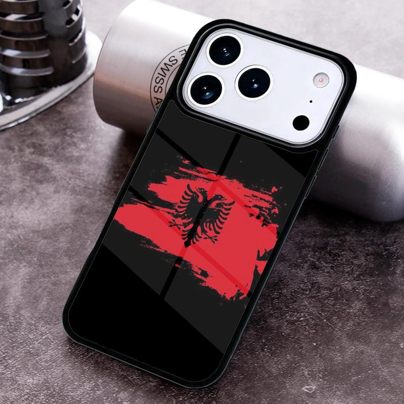 Albanian Flag Phone Case For iPhone 17 16 15 14 13 12 11 Pro Max Plus 17Air Soft Silicone Cover