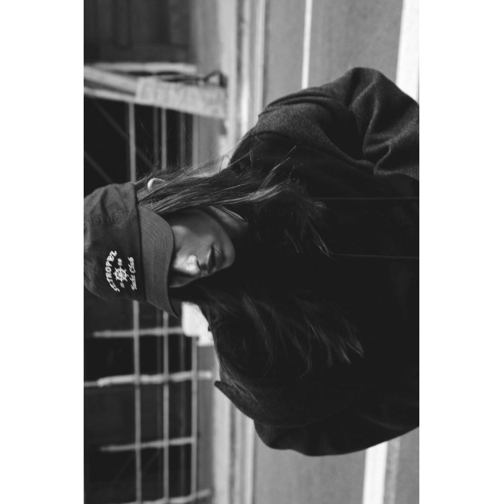 

HM худи оверсайз из хлопка черного цвета