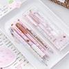 4pcs Strawberry Chocolate Gel Ink Pen Retractable 0.5mm Ballpoint Quick Dry Black Color for Writing Stationery A3203