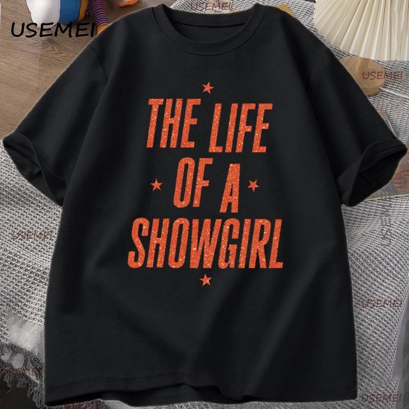 The Life Of A Showgirl Tshirt Unisex Unisex Concert Music T Shirt Casual Cotton Short Sleeve Round Neck Tshirt Unisexs Clothing