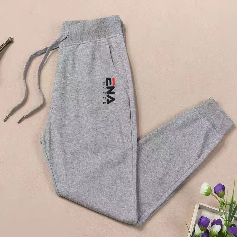 

High-End Pure Cotton Spring/Summer Thin Loose White Cropped Pants Light gray-Cropped Pants M [Spring and Autumn]]