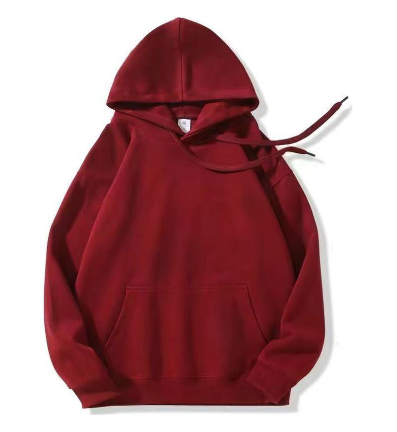 Unisex Solid Color Pure Cotton Hooded Sweatshirt - Autumn/Winter Collection
