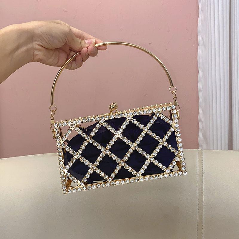 Top Brand Dinner Bags for Women Diamond Shoulder Bag Luxury Designer Crossbody Bag Fashionable Golden Satchel Ladies Bag Setf