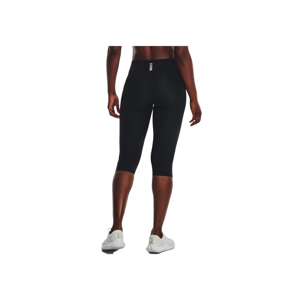 Under Armour Fly-Fast Logo Print Slim Fit Seven-Point Sports Shorts Women Shorts Black 1378911-001