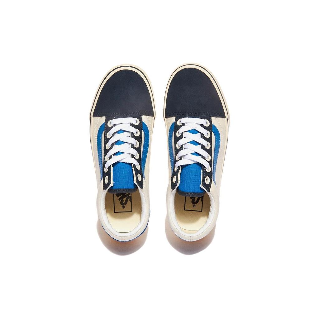 Vans Old Skool Casual Comfortable Low-Top Skate Shoes Unisex sneaker White Blue VN000CR57Z2