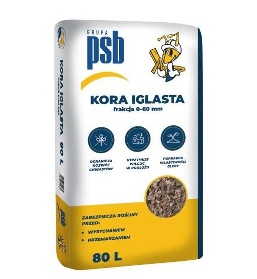 Kora Sosnowa Ogrodowa Iglasta Ozdobna Naturalna 0-60Mm 80L