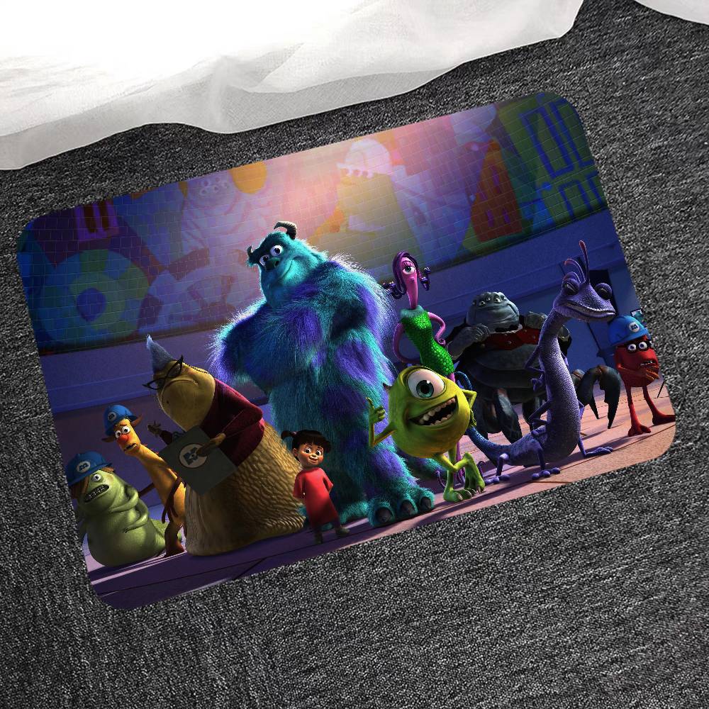 Animated Movie M-Monsters-Inc Door Mat Washable Non-Slip Living Room Sofa Chairs Area Mat Kitchen Doormat Area Rug