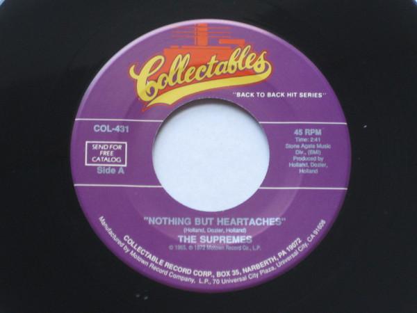 

7inch Record SUPREMES - Nothing But Heartaches / I Hear A S COL431 COLLECTABLES US Soul/Funk Used