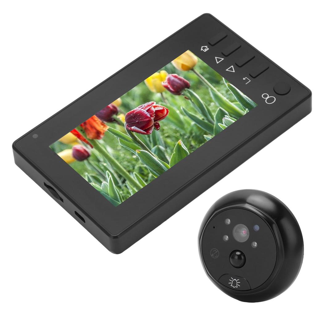Digital Peephole Viewer Video Doorbell Camera 4.3in Indoor Monitor PIR Motion Detection Night