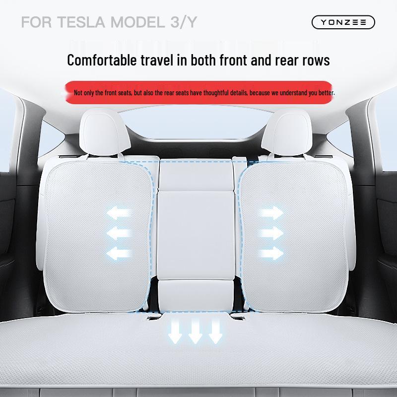 Ventilated Seat Covers for Tesla Model Y/3 - Summer Car Seat Modification Accessories.