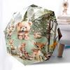 Woodland Animal Friends Automatic Folding Umbrella - Portable 3-Fold Design with Iron Frame, Perfect for Fans, Travelers, Everyday Use, and