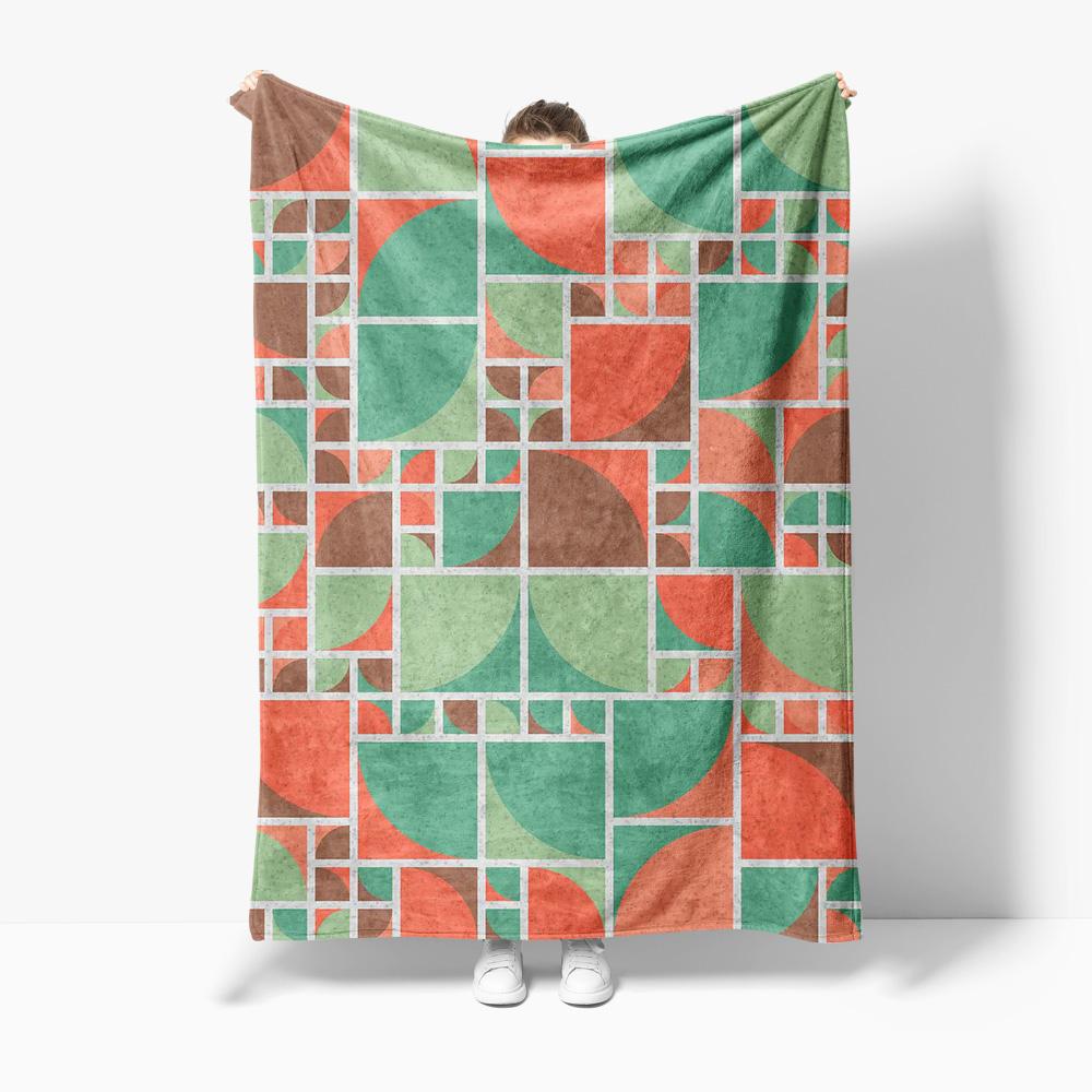 

Geometric Pattern Blanket Sofa Bed Throw Decorative Soft Warm Throw Blanket for Living Room Bedroom Kids Gift 75x100cm (30x40inch)