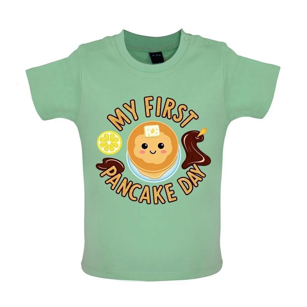 

My First Pancake Day - Baby Kids Boys Girls Unisex T-Shirt / Babygrow - Pancakes Love Funny Topping 100