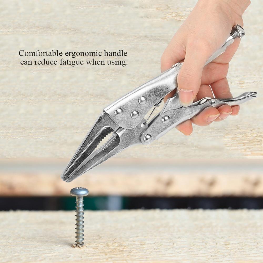 9 Inch Needle Nose Locking Pliers Hardened Teeth Vise Grips Long Nose Locking Pliers  Narrow Spaces