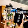 Xihe 800ML Large Capacity Glass Water Bottle with Straw