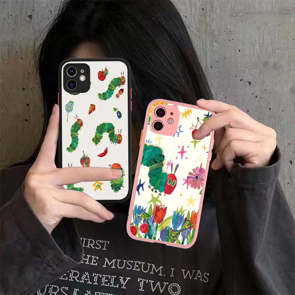 The Very Hungry Caterpillar For IPhone Air 16 15 14 Plus 13 12 11 Pro Max Matte Cover Jelly Shockproof Phone Case