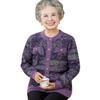 Loose Old Lady Spring and Autumn Coat Old Man Clothes Women Old Man Grandma Sweater Mother Clothing Thin Knitted Cardigan