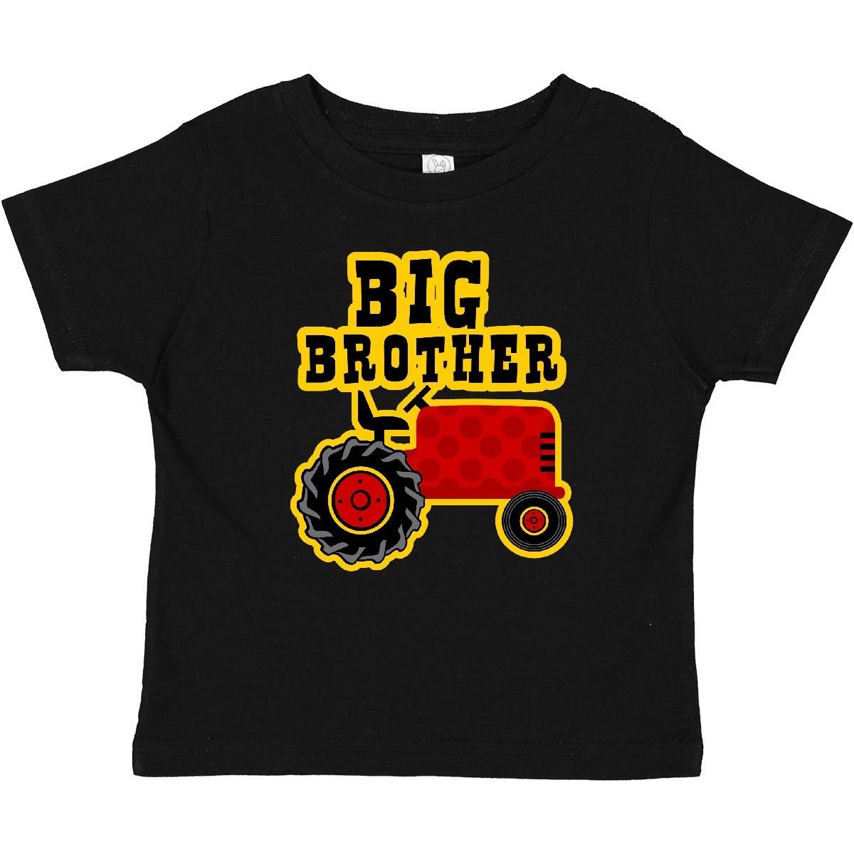 

Inktastic Red Tractor Big Brother Baby kids boys T-Shirt Farm Cute Dot Pinkinkartkids Gift 140