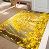 Golden Money Tree Coins Print Carpet Plush Flannel Rug Living Room Bedroom Home Decor Area Rug Non Slip Floor Mat