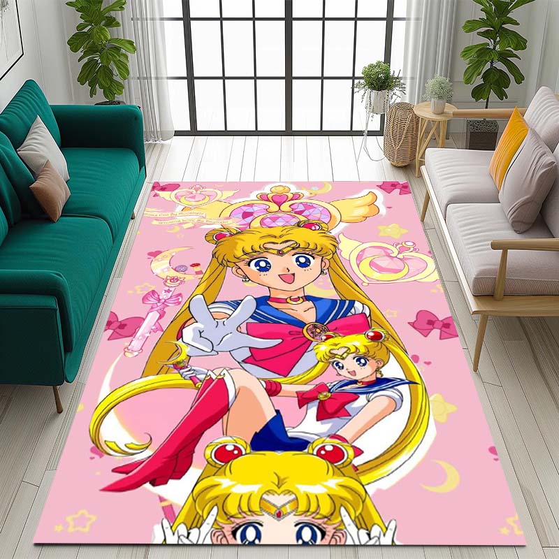 The New 2026 Pretty Guardian Sailor Moon Rug Is Suitable for Home Décor In Game Rooms, Bedrooms, Living Rooms, Sofa Areas, and