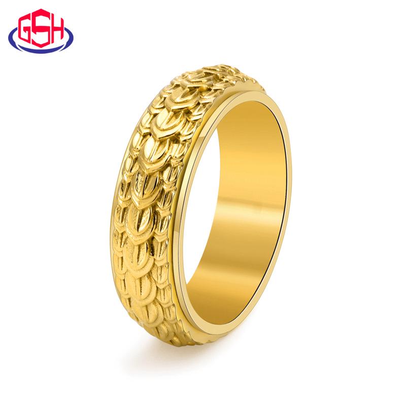 Personalized Matte Titanium Steel Rotatable Ring – Unisex, Fashionable Couple Jewelry, Ins Style