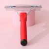 Long Tooth Pet Grooming Rake Anti-Slip Handle Pet Deshedding Brush  Clean Up Floating Hair