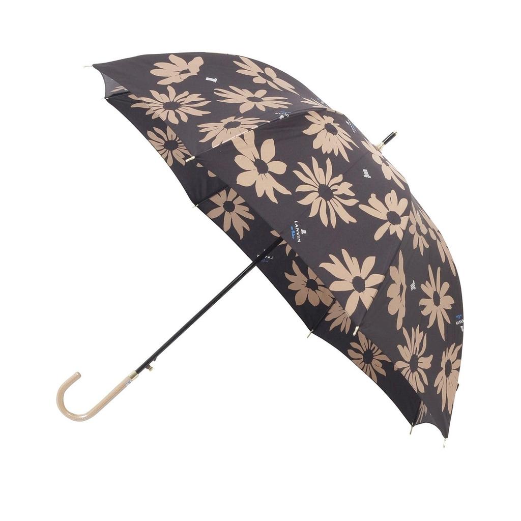 Moonbat en Rain Umbrella Long Umbrella for for Commuting to Work or for Sunny or Rainy Satin Black [Lanvin Bleu] Women, School, Days, Windproof,