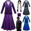 Stylish Wednesday Addams Enid School Uniform Party Dress For Girls