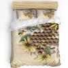 Cartoon Bee Cute Square Pattern Duvet Cover Bed Bedding Set Home Textile Quilt Cover Pillowcases Bedroom Bedding Set No Sheet