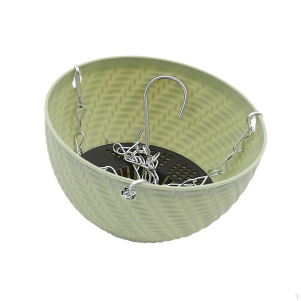 Hanging Baskets Flower Pots Garden Decor with Drainage Hole Plant Chain Hook, for
