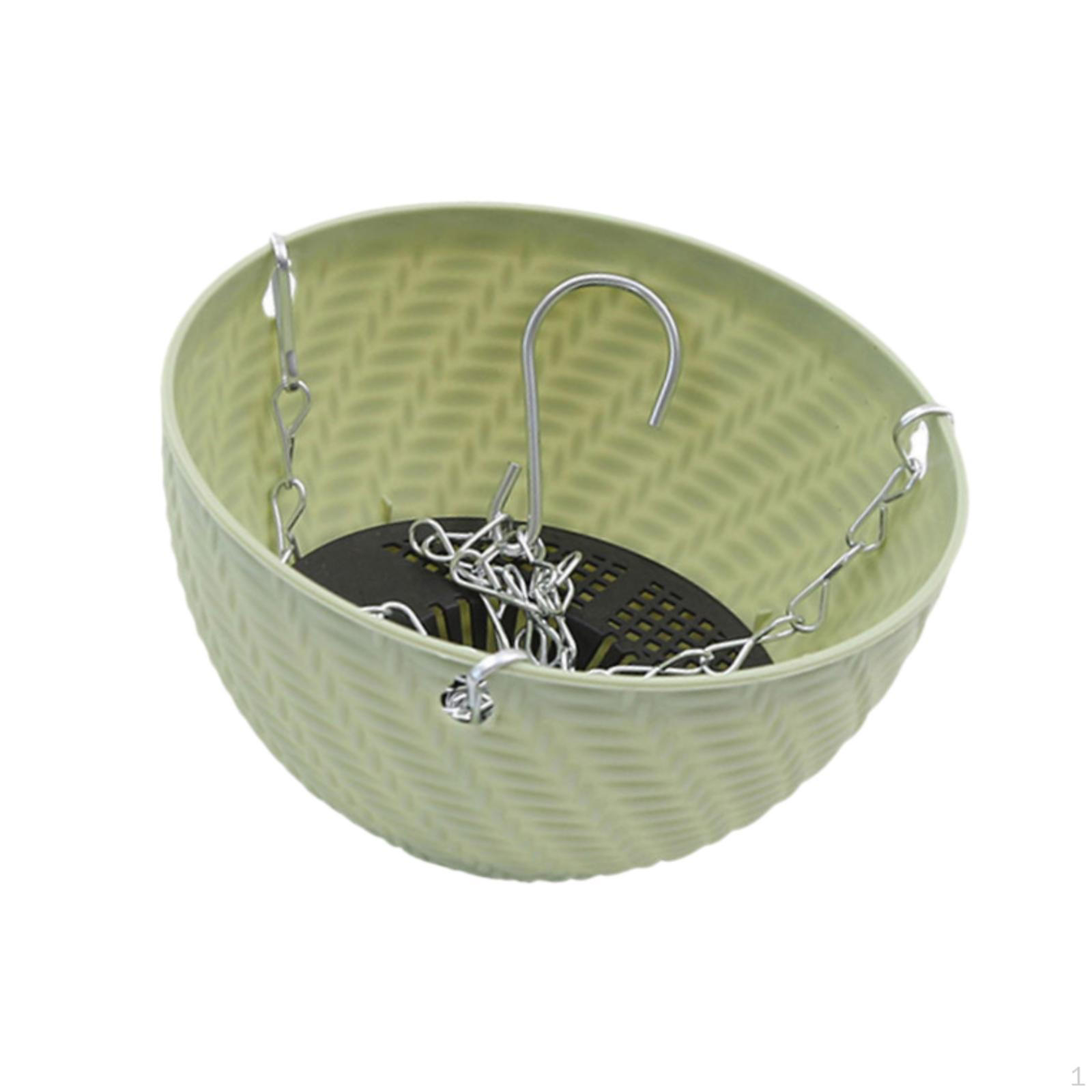 

Подвесные корзины Цветочные горшки Садовый декор с дренажным отверстием Крюк-цепочка для растений, для зелёный