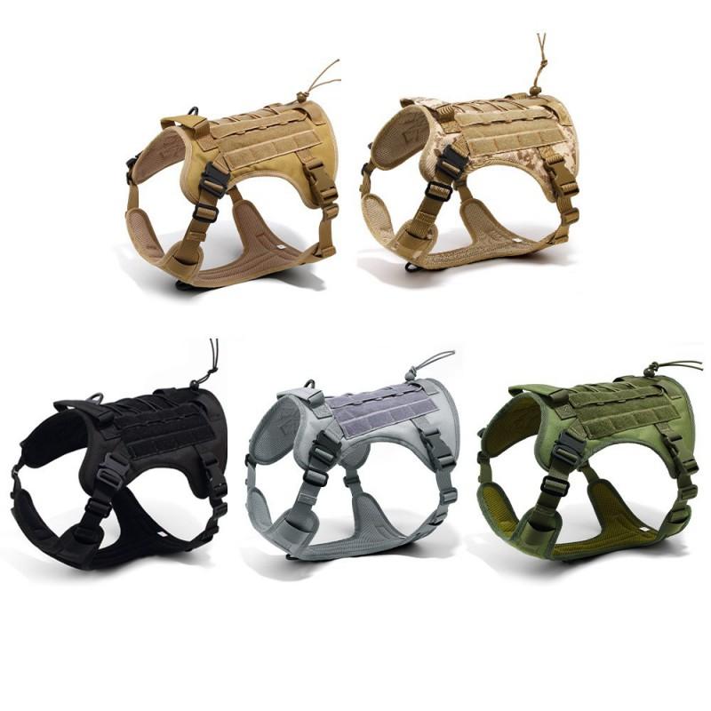 Adjustable Dog Harness Small Medium Large Breeds Waterproof Tactical Vest Outdoor Walking Safety Belt
