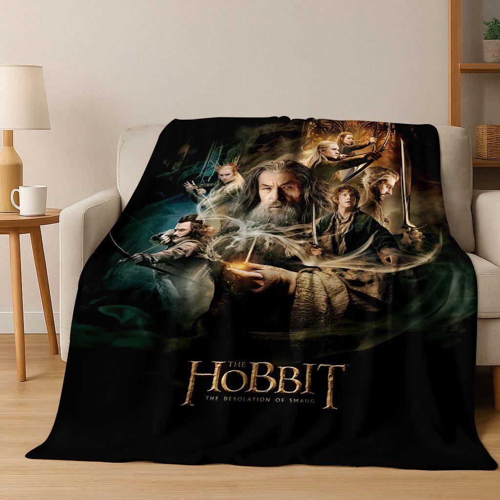 26 Style L-Lord of Rings H-Hobbit Movie Flannel Blanket,Warm and Cozy Soft Throw Blanket for Home Bedroom Bed Sofa Cover Gift