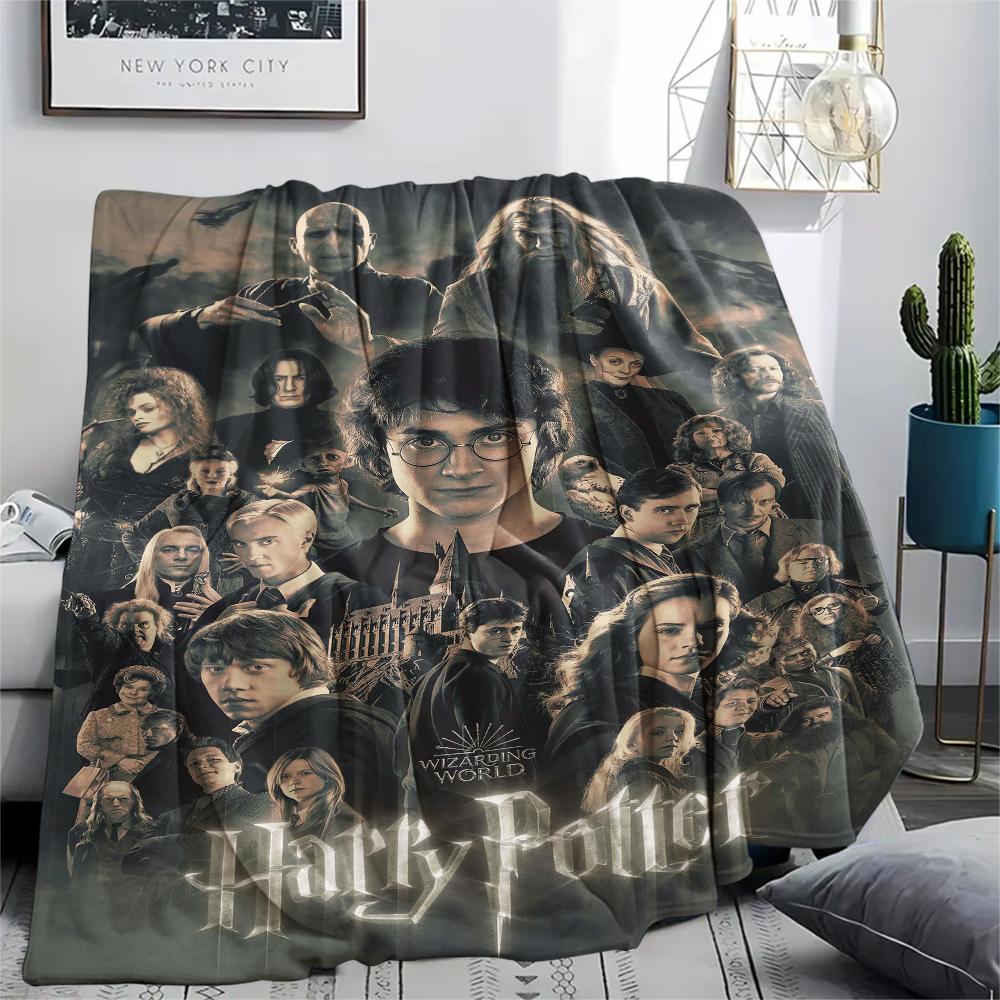 1Pc Magic School Story Print Flannel Blanket, High quality Comfortable for All Seasons, Home Decor, Warmth and Comfort, Perfect for Gifts