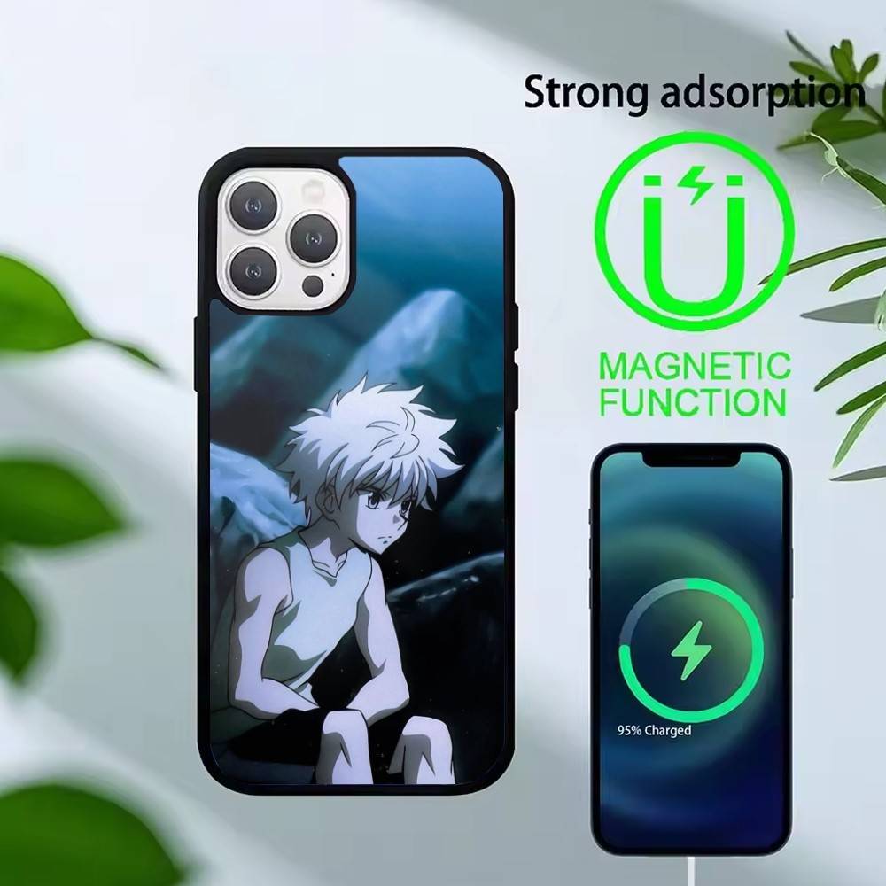 D-Killua Zoldyck H-Hunter X Hunter Phone Case For iPhone 14,16,15,13,17,12,Plus,Pro,Max Magnetic For Magsafe Frosted Cover
