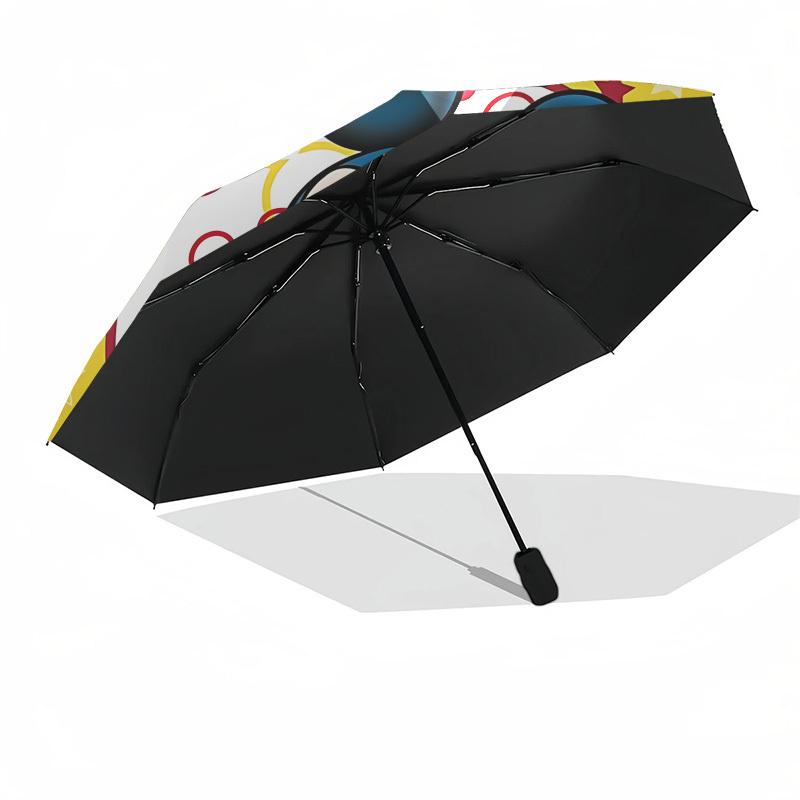 Mickey Mouse, Disney Themed Automatic Opening and Closing Umbrella, Brightly Colored 8-rib Portable Umbrella, Suitable for Men and Women, A