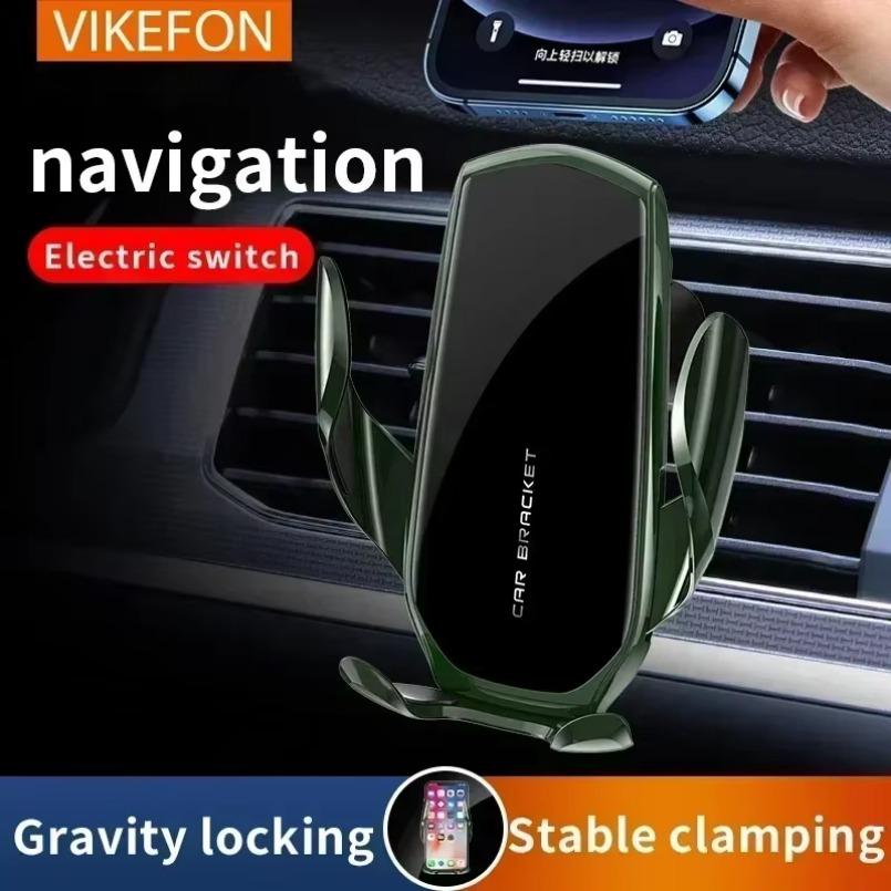 Universal Car Phone Holder Portable GPS Stand 360° Swivel Air Outlet Phone Holder Clamp For iPhone 16 15 14 13 12 Samsung Xiaomi